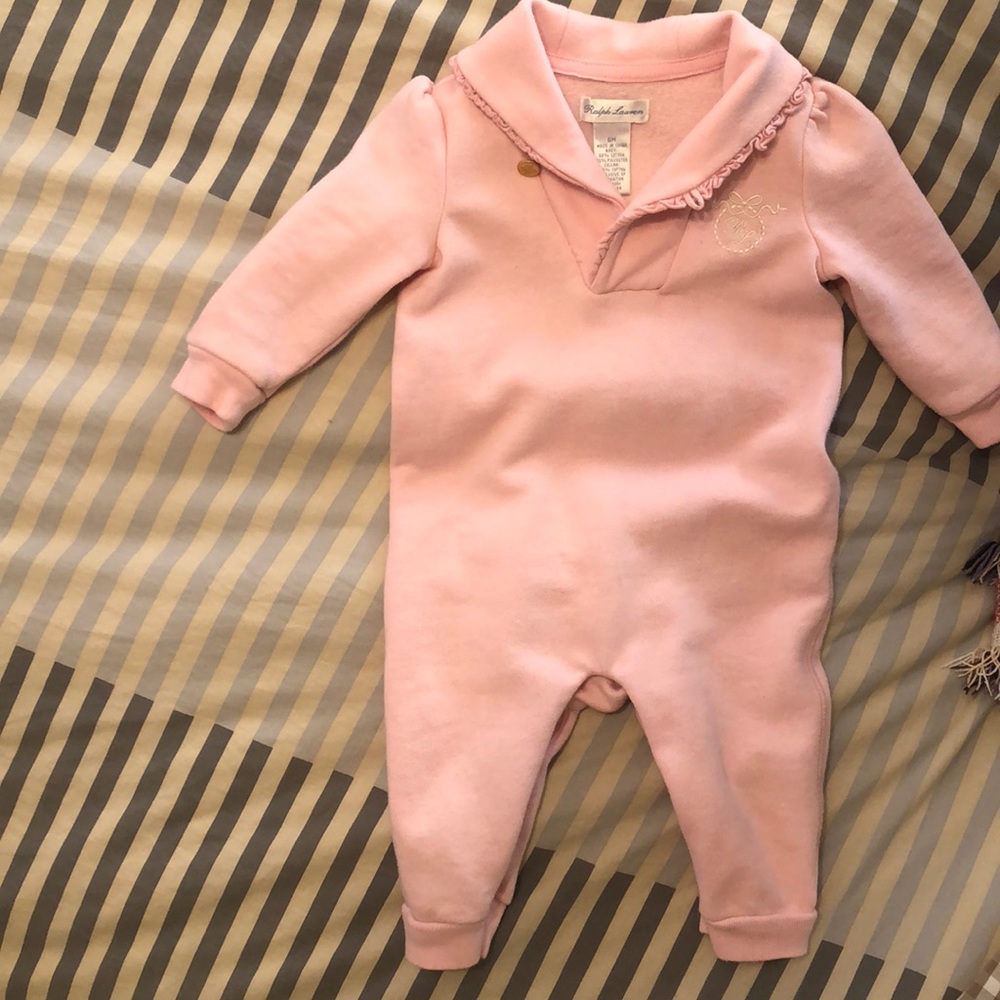 Ralph Lauren 6month baby girl one piece sweat suit